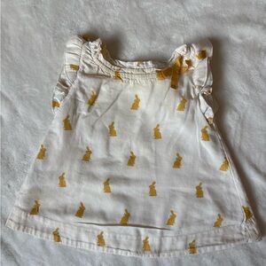 Beatrix Potter by Gap Baby Dress in White and Gold 3-6 M